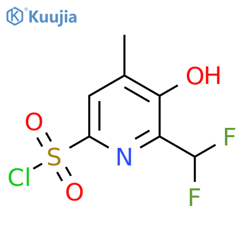 2-(Difluoromethyl)-3-hydroxy-4-methylpyridine-6-sulfonyl chloride structure