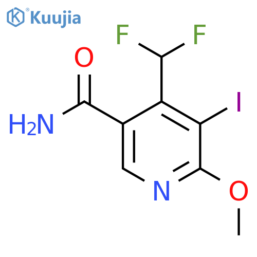 4-(Difluoromethyl)-3-iodo-2-methoxypyridine-5-carboxamide structure