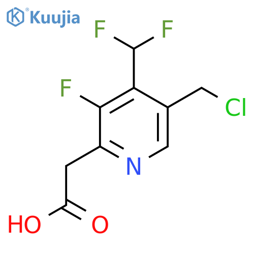 5-(Chloromethyl)-4-(difluoromethyl)-3-fluoropyridine-2-acetic acid structure