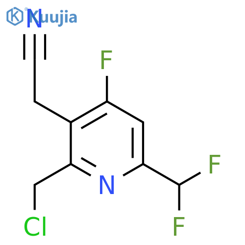2-(Chloromethyl)-6-(difluoromethyl)-4-fluoropyridine-3-acetonitrile structure