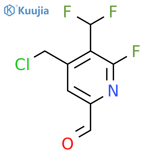 4-(Chloromethyl)-3-(difluoromethyl)-2-fluoropyridine-6-carboxaldehyde structure