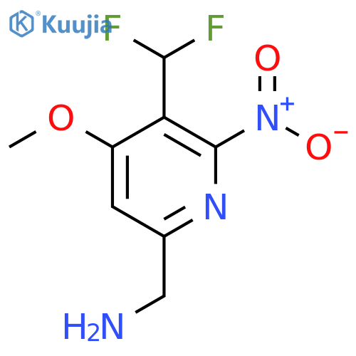 6-(Aminomethyl)-3-(difluoromethyl)-4-methoxy-2-nitropyridine structure