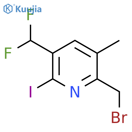 2-(Bromomethyl)-5-(difluoromethyl)-6-iodo-3-methylpyridine structure