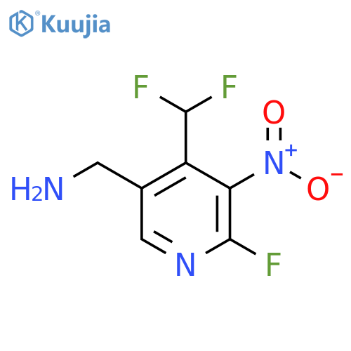3-Pyridinemethanamine, 4-(difluoromethyl)-6-fluoro-5-nitro- structure