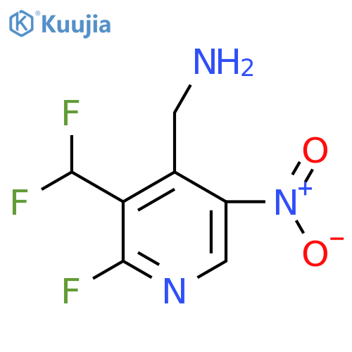 4-(Aminomethyl)-3-(difluoromethyl)-2-fluoro-5-nitropyridine structure