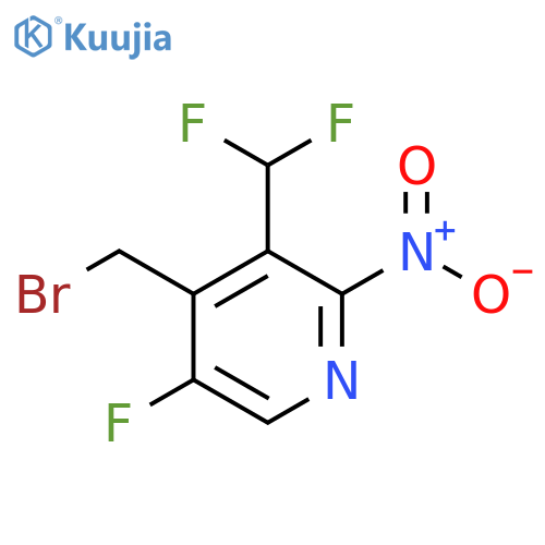 4-(Bromomethyl)-3-(difluoromethyl)-5-fluoro-2-nitropyridine structure