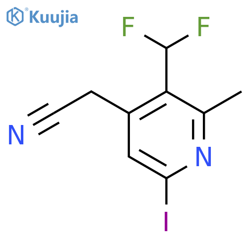 3-(Difluoromethyl)-6-iodo-2-methylpyridine-4-acetonitrile structure