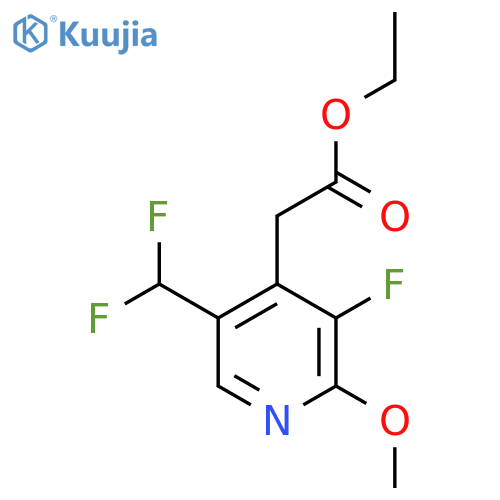 Ethyl 5-(difluoromethyl)-3-fluoro-2-methoxypyridine-4-acetate structure