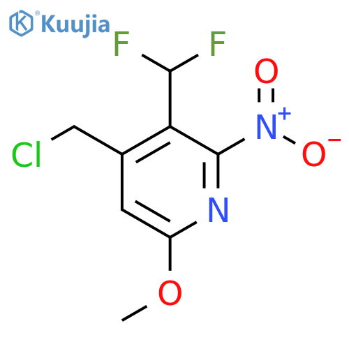 4-(Chloromethyl)-3-(difluoromethyl)-6-methoxy-2-nitropyridine structure