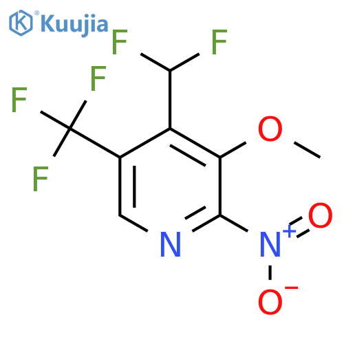4-(Difluoromethyl)-3-methoxy-2-nitro-5-(trifluoromethyl)pyridine structure