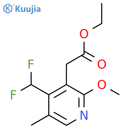 Ethyl 4-(difluoromethyl)-2-methoxy-5-methylpyridine-3-acetate structure