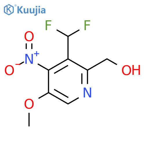 3-(Difluoromethyl)-5-methoxy-4-nitropyridine-2-methanol structure