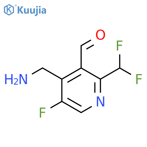 4-(Aminomethyl)-2-(difluoromethyl)-5-fluoropyridine-3-carboxaldehyde structure