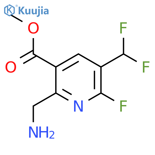 Methyl 2-(aminomethyl)-5-(difluoromethyl)-6-fluoropyridine-3-carboxylate structure