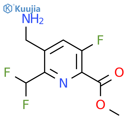 Methyl 3-(aminomethyl)-2-(difluoromethyl)-5-fluoropyridine-6-carboxylate structure