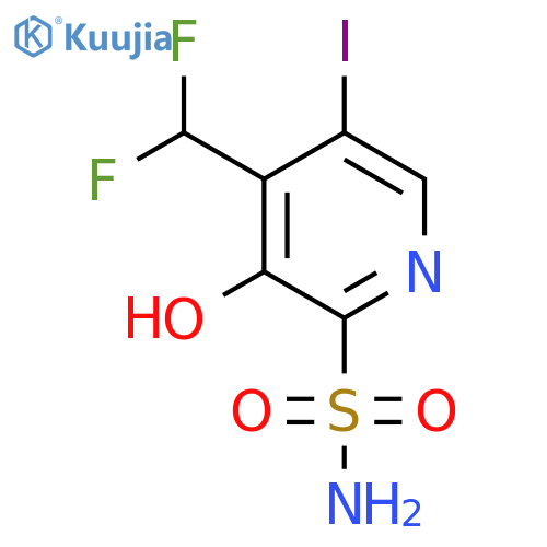4-(Difluoromethyl)-3-hydroxy-5-iodopyridine-2-sulfonamide structure