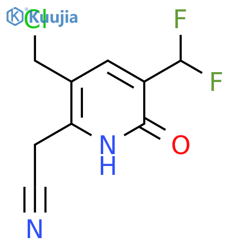 3-(Chloromethyl)-5-(difluoromethyl)-6-hydroxypyridine-2-acetonitrile structure