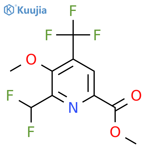 Methyl 2-(difluoromethyl)-3-methoxy-4-(trifluoromethyl)pyridine-6-carboxylate structure