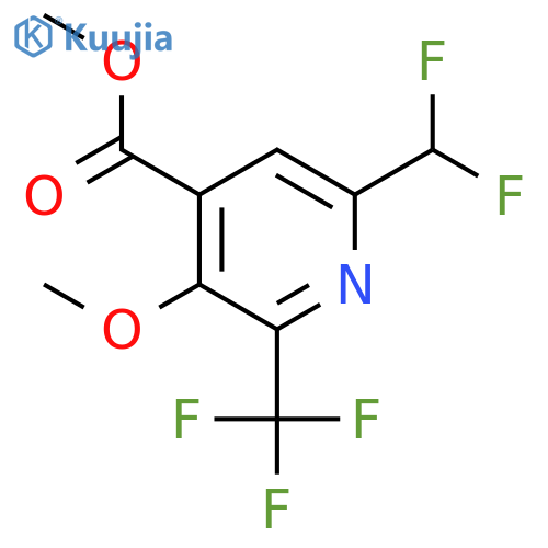 Methyl 6-(difluoromethyl)-3-methoxy-2-(trifluoromethyl)pyridine-4-carboxylate structure