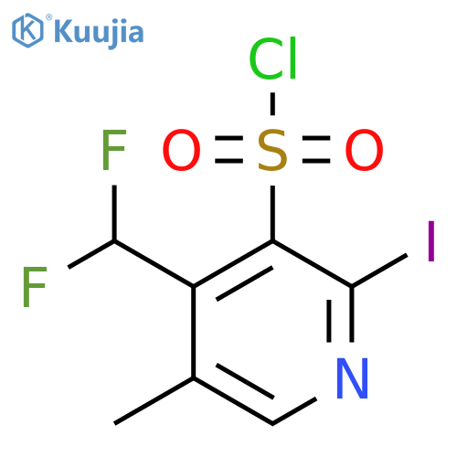 4-(Difluoromethyl)-2-iodo-5-methylpyridine-3-sulfonyl chloride structure