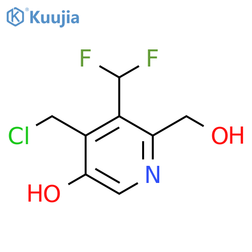 4-(Chloromethyl)-3-(difluoromethyl)-5-hydroxypyridine-2-methanol structure