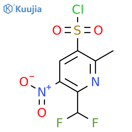 2-(Difluoromethyl)-6-methyl-3-nitropyridine-5-sulfonyl chloride structure