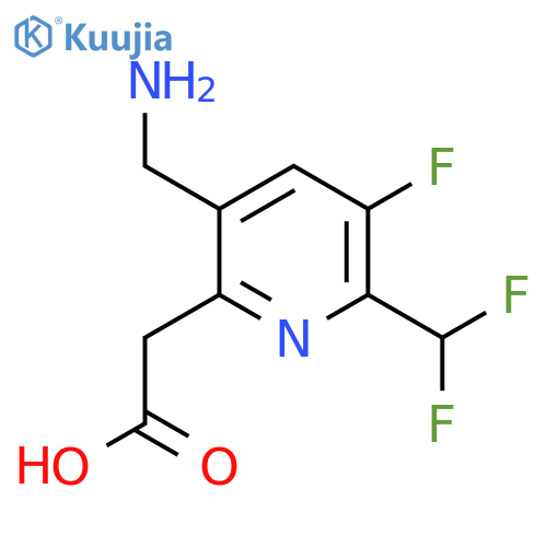 5-(Aminomethyl)-2-(difluoromethyl)-3-fluoropyridine-6-acetic acid structure