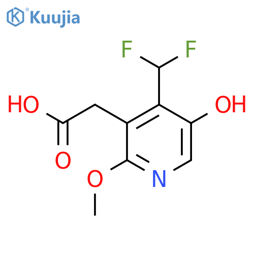 4-(Difluoromethyl)-5-hydroxy-2-methoxypyridine-3-acetic acid structure