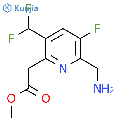 Methyl 2-(aminomethyl)-5-(difluoromethyl)-3-fluoropyridine-6-acetate structure