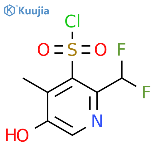 2-(Difluoromethyl)-5-hydroxy-4-methylpyridine-3-sulfonyl chloride structure
