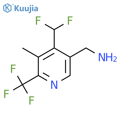5-(Aminomethyl)-4-(difluoromethyl)-3-methyl-2-(trifluoromethyl)pyridine structure