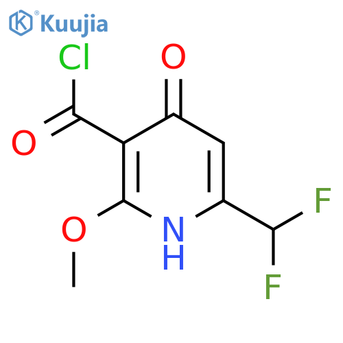 6-(Difluoromethyl)-4-hydroxy-2-methoxypyridine-3-carbonyl chloride structure