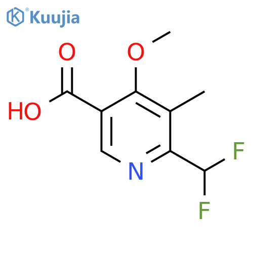 2-(Difluoromethyl)-4-methoxy-3-methylpyridine-5-carboxylic acid structure
