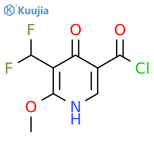3-(Difluoromethyl)-4-hydroxy-2-methoxypyridine-5-carbonyl chloride structure
