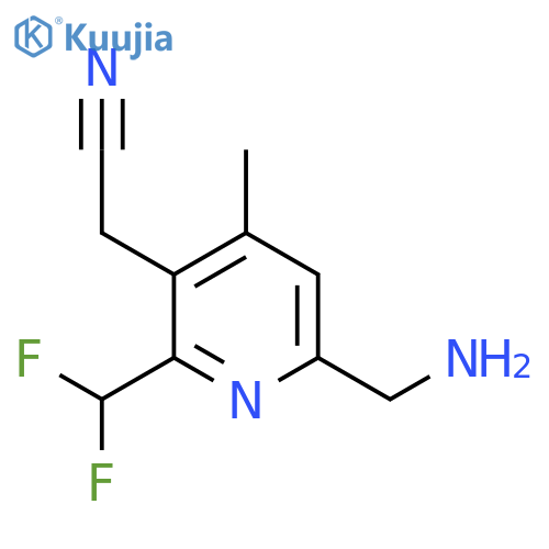 6-(Aminomethyl)-2-(difluoromethyl)-4-methylpyridine-3-acetonitrile structure