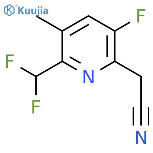 2-(Difluoromethyl)-5-fluoro-3-methylpyridine-6-acetonitrile structure