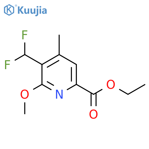 Ethyl 3-(difluoromethyl)-2-methoxy-4-methylpyridine-6-carboxylate structure