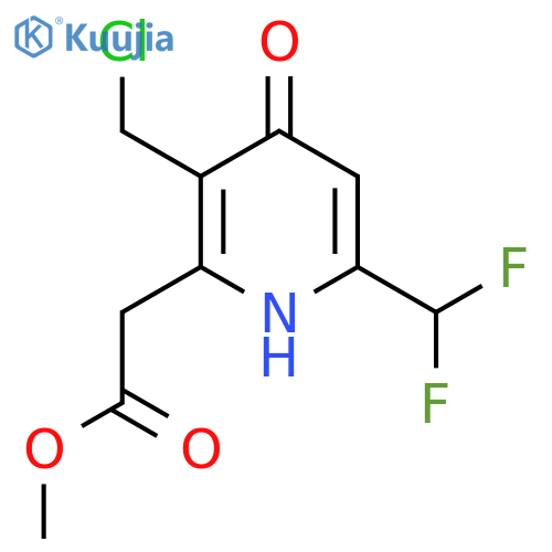 Methyl 3-(chloromethyl)-6-(difluoromethyl)-4-hydroxypyridine-2-acetate structure