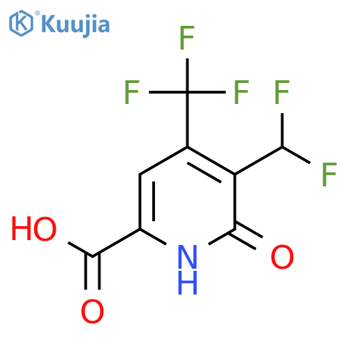 3-(Difluoromethyl)-2-hydroxy-4-(trifluoromethyl)pyridine-6-carboxylic acid structure