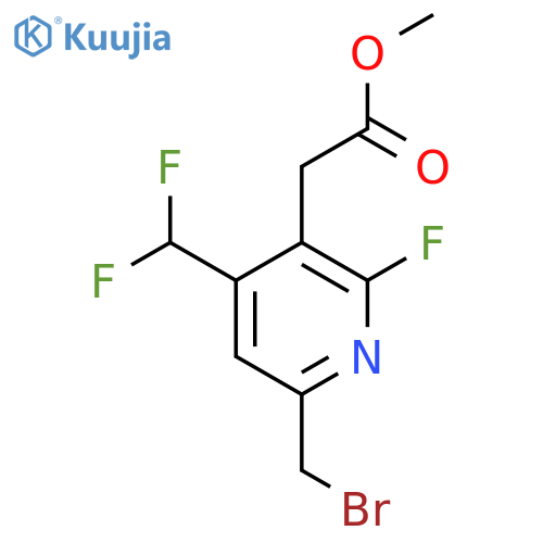 Methyl 6-(bromomethyl)-4-(difluoromethyl)-2-fluoropyridine-3-acetate structure