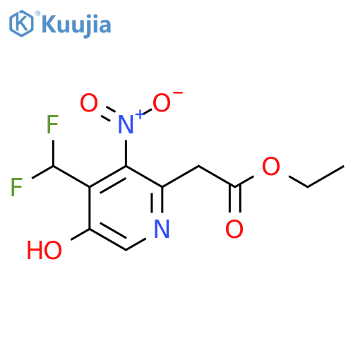 Ethyl 4-(difluoromethyl)-5-hydroxy-3-nitropyridine-2-acetate structure