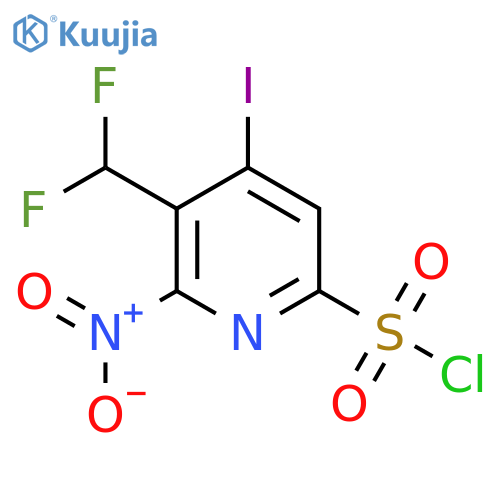 3-(Difluoromethyl)-4-iodo-2-nitropyridine-6-sulfonyl chloride structure