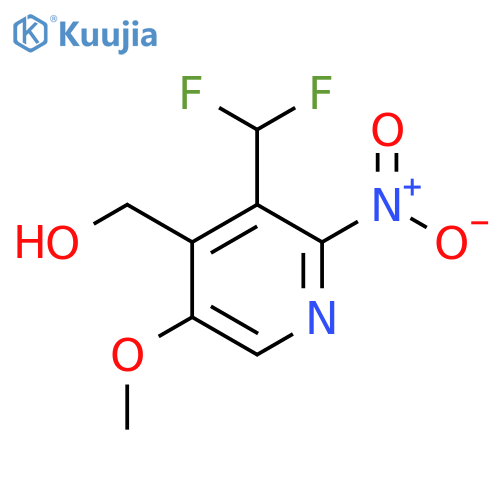 3-(Difluoromethyl)-5-methoxy-2-nitropyridine-4-methanol structure