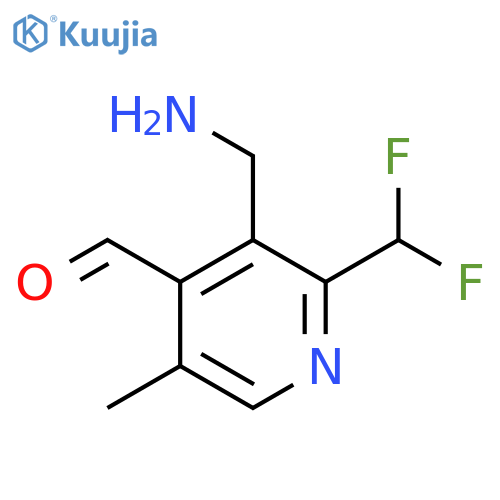 3-(Aminomethyl)-2-(difluoromethyl)-5-methylpyridine-4-carboxaldehyde structure