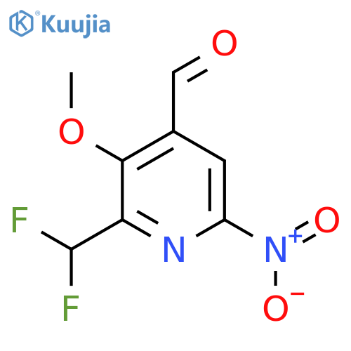 2-(Difluoromethyl)-3-methoxy-6-nitropyridine-4-carboxaldehyde structure