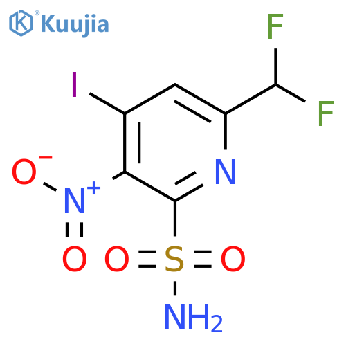 6-(Difluoromethyl)-4-iodo-3-nitropyridine-2-sulfonamide structure