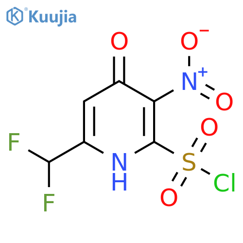 6-(Difluoromethyl)-4-hydroxy-3-nitropyridine-2-sulfonyl chloride structure
