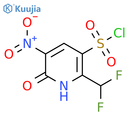 2-(Difluoromethyl)-6-hydroxy-5-nitropyridine-3-sulfonyl chloride structure