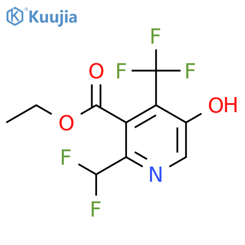 Ethyl 2-(difluoromethyl)-5-hydroxy-4-(trifluoromethyl)pyridine-3-carboxylate structure