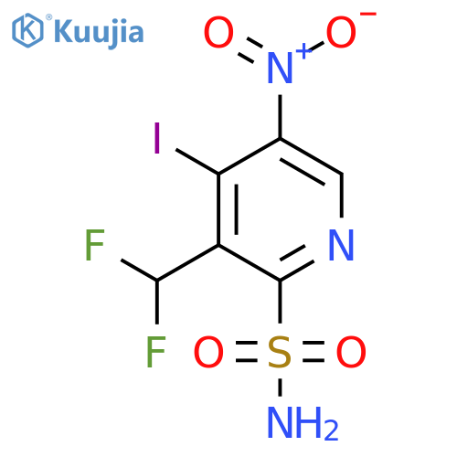 3-(Difluoromethyl)-4-iodo-5-nitropyridine-2-sulfonamide structure